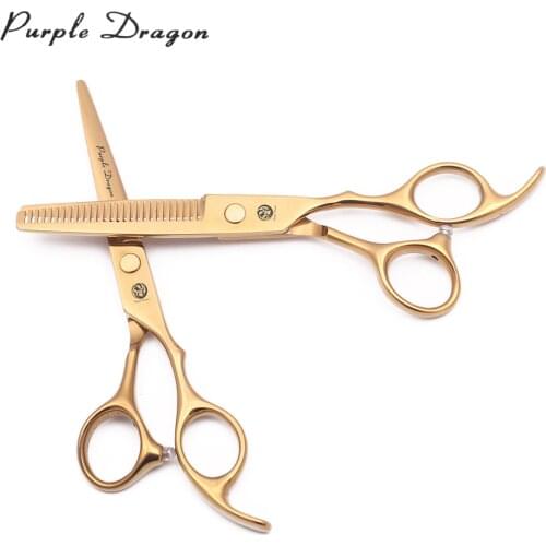 Hair Cutting Scissors Professional 5.5" 6" Purple Dragon Japan Stainless Steel Thinning Scissors Haircut Shears for Hairdresser