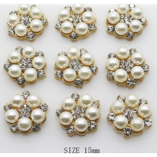 YWXINXI New 10Pcs/Lot 15mm Alloy Jewelry Accessories Buckle Accessories For greeting card DIY Handwork Ribbon Decoration