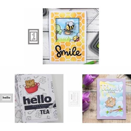 Frame+Word Metal Cutting Dies Stencils Frames&Word Die Cut For Card Making DIY New 2020 Crafts Cards