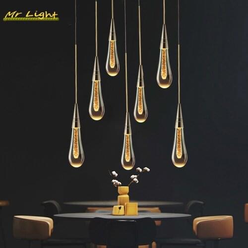 Nordic LED Crystal Pendant Lights Lighting Living Room Bedroom LOFT Hall Villa Staircase Pendant Lamp Home Decor Hanging Lamps