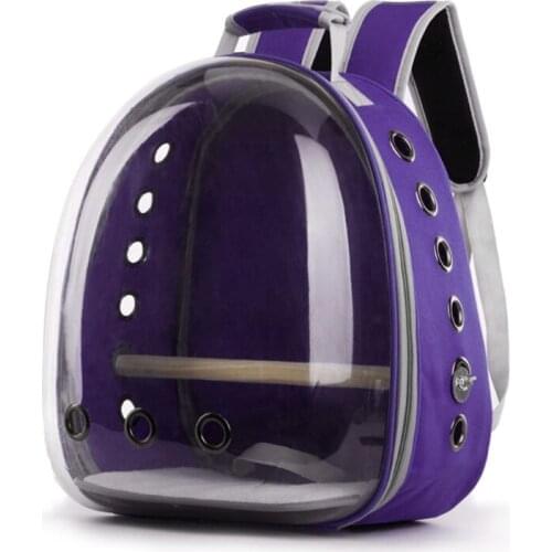 Pet Parrot Carrier Bird Travel Bag Space Capsule Transparent Backpack Breathable 360Â° Sightseeing