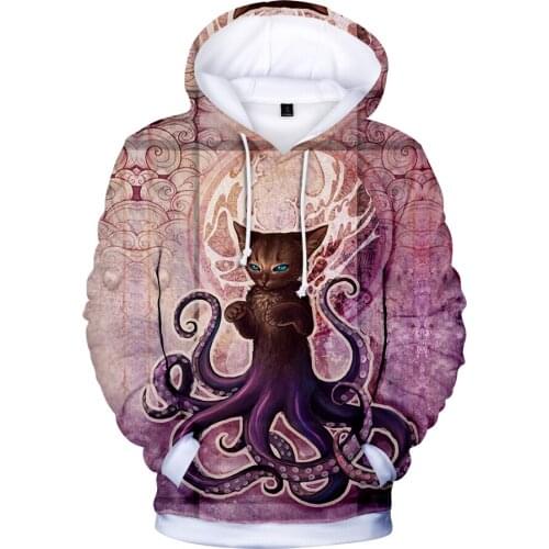 3D Octopus Digital Print Hoodie Sweatshirt Men/Women Fashion Pullover Ink Art 3D Hoodies Autumn Winter Psychedelic Jacket Coat