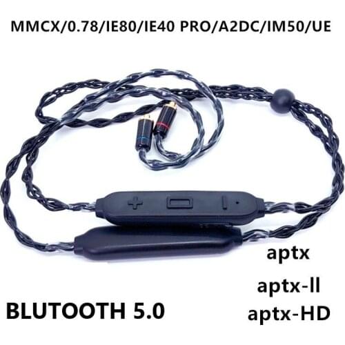 Bluetooth 5.0 Upgrate Cable Aptx-HD Audio Cable Mmcx Se535 IE80 Ls50is IE40PRO IM50 A2DC UE QDC Headphone Hifi Lossless Cable