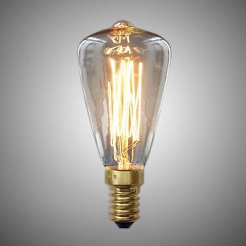 LBER Vintage Bulbs E14 220V ST48 Incandescent Bulbs 25W 40W 60W Filament Retro Light For Pendant Lamp