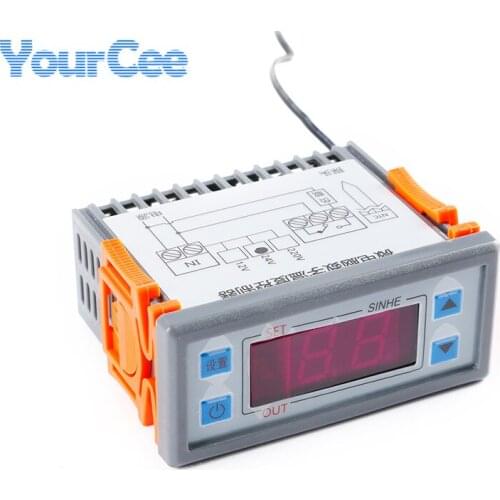 XH-W2060 DC 12V 24V Embedded Digital Thermostat Refrigerator Freezer Cold Storage Display Thermostat Control Switch XH W2060