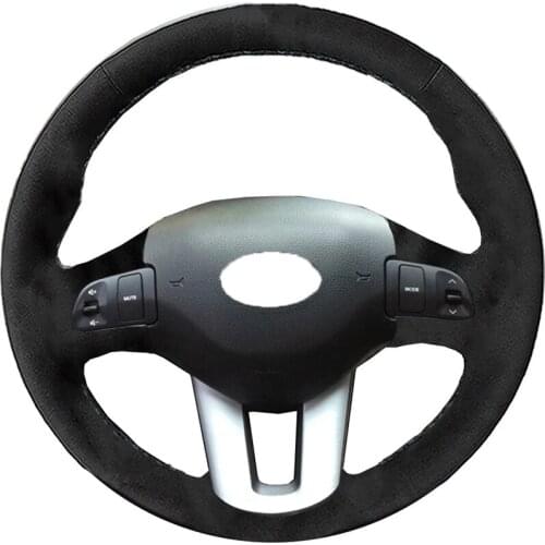 Alcantara Leather Suede Car Steering Wheel Cover for Kia Sportage 3 2011-2014 Kia Ceed 2010