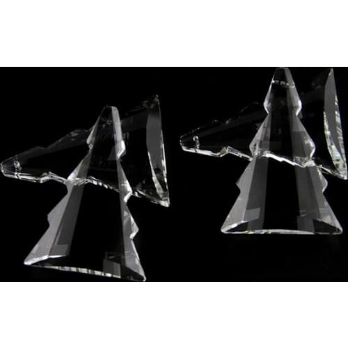 6pcs/lot 76mm Crystal Glass Prism Parts Crystal Glass Ornaments Suncatcher Hanging Pendants