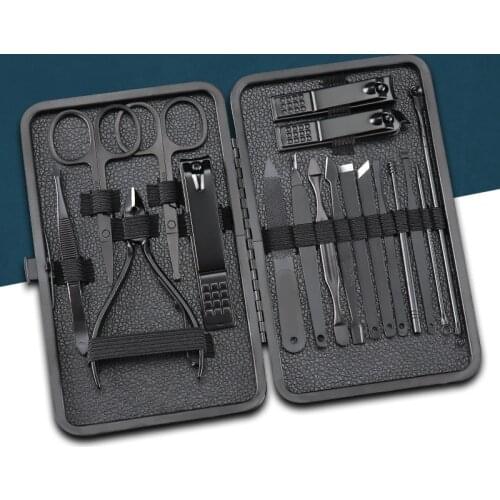 7/10/16/18 pcs Manicure Cutters Nail Clipper Set Household Stainless Steel Ear Spoon Nail Clippers Pedicure Nail Scissors Tool