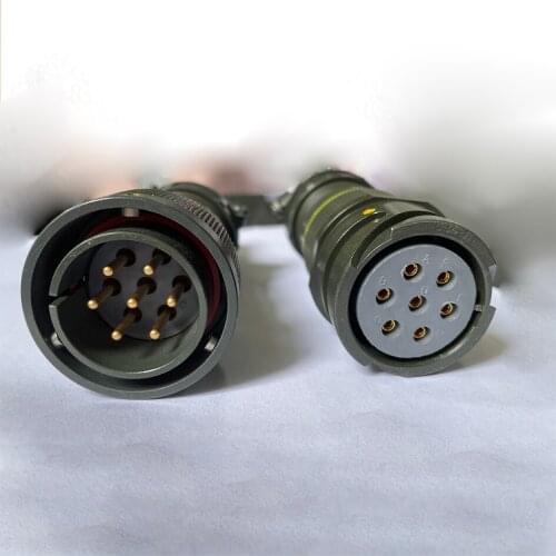 7 Pins Connector Male Female Plug For M18 Light Cable Replace Part Accessory