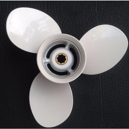9.25x8 For 9.9HP-15 HP For hidea propellers Aluminium Propeller 8 tooth spline marine outboard propellers cheap boat motors