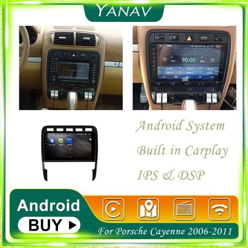 9 Inch Android Car Radio For Porsche Cayenne 2006-2011 GPS Navigation with Carplay Head Unit Multimedia MP3 Player Tape Recorder