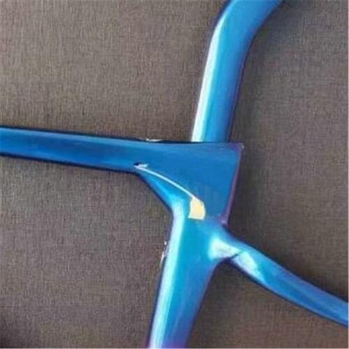 90 Colors Carbon Frame T1100 1K Glossy Road Frameset + Handlebar Carbon Bike Bicycle Frames Blue Color