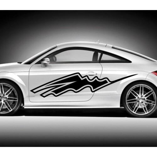 Car Decals Sport Waving Outline Stripe for R8 A1 TT Vinyl Motor Stickers ZC258