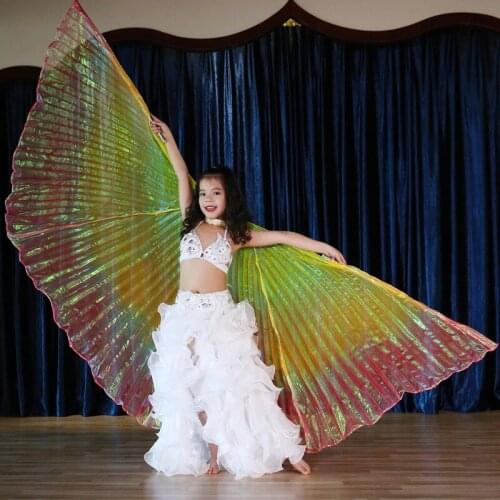 Children belly dancing tricolor wings belly dancing color wings belly dancing stage props performance clothing #PS012