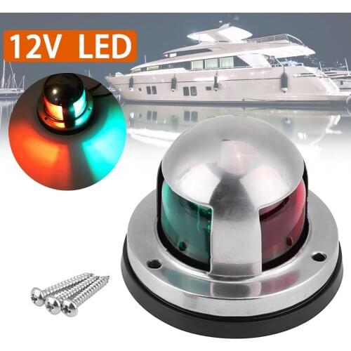 Two-in-one LED 316 Stainless Steel Bow Navigation Light Marine Yacht Light Signal Light Hazard Emergency Light Multi-light