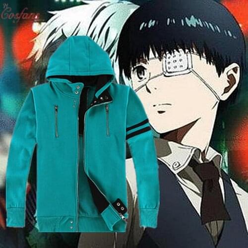 Ken cosplay costume Anime Tokyo Ghoul Kaneki Ken Cosplay Costume Unisex Hoodies Hooded Cardigan Jacket free shipping