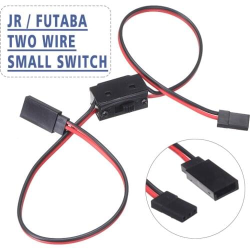 Mayitr RC Car Light On/off Switch JR Connector Dual Wires Replace Part for 1/10 1/8 RC Crawler Car Accessories