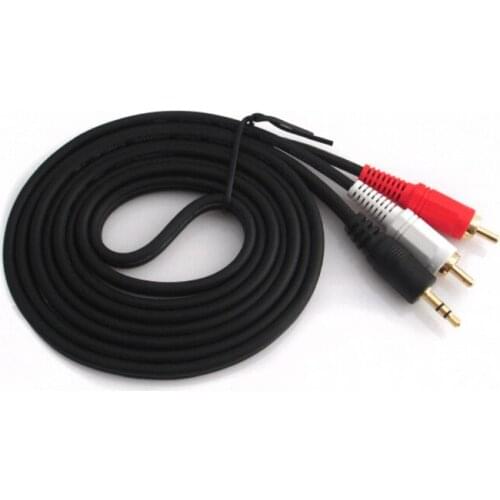 A minute second audio cable 3.5mm 2rca hongbai tv computer amplifier speaker audio adapter cable