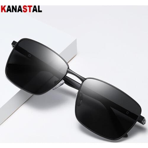 Brand Men Sunglasses Women Square Polarized Sun Glasses Vintage Eyewear Sun Glasses For Men Mental Frame Women Glasses UV400