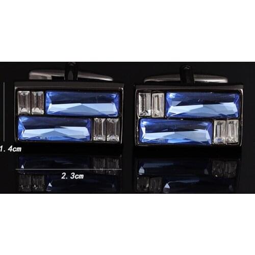 French Zircon Cufflinks for Men Fashion Luxury Business Banquet Wedding Shirt Accessories Crystal Cufflinks Mens Jewelry Gifts