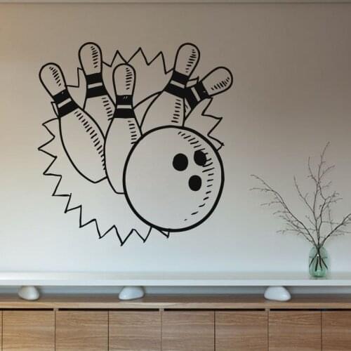 Bowling Games Wall Stickers Wall Art Interior Design Home Decor Living Room Decoration Kids Nursery Boys Room Wall Decals