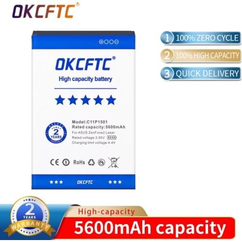 Original C11P1501 Battery For ASUS ZenFone2 Laser 5.5"/6" zenfone selfie ZE550KL ZE601KL Z00LD Z011D ZD551KL Z00UD 5600mAh