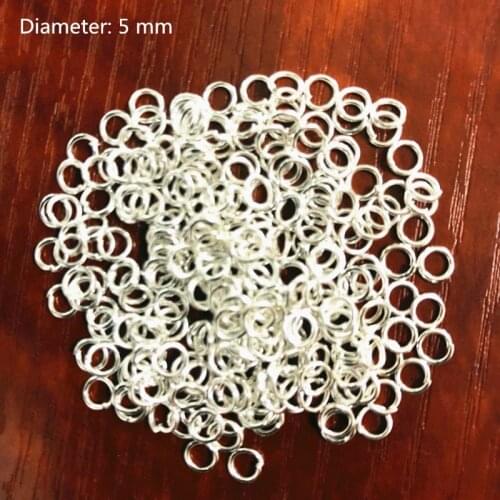 5MM 500pcs Sterling Silver Open Jump Ring Silver Components DIY Jewelry 925 silver findings opening rings