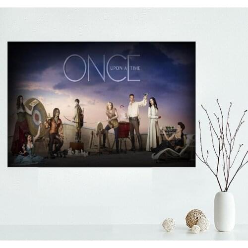 New arrival Custom Once Upon A Time Canvas Painting Poster Home Decor Cloth Fabric Wall Art Poster for Living Room