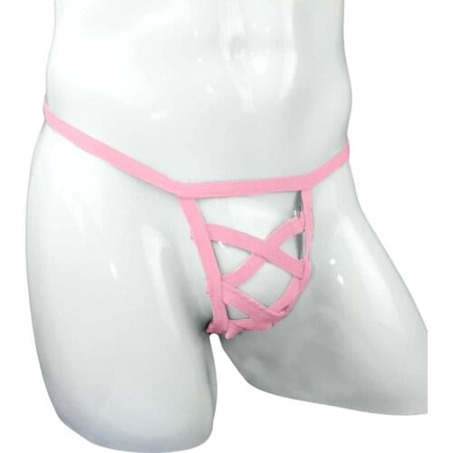 Sexy Mesh Mens Panties Hollow Low-Waist Sexy Lingerie See Through Sexy Underwear Erotic Temptation Thongs Male Underpants