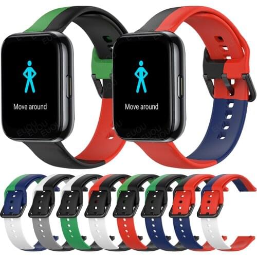 Color contrast Silicone Strap For Realme watch 2 Pro Wrist Band For Realme watch S Watchband Bracelet Replacement Wristbands