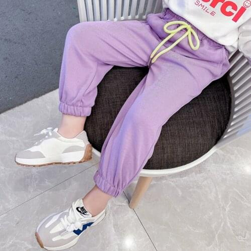 Girls Sweatpants Solid Color Pants For Girl Casual Style Kids Pants Spring Autumn Clothes Girl