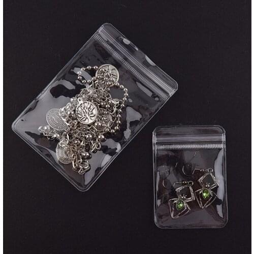 StoBag 25 Wires PVC Transparent Ziplock Bags Thicken Storage Gift Jewelry Packing Decoration Bag Small Size