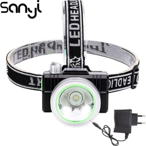SANYI LED XML-2 Adjust Brightness Head Lamp Built-in Battery Headlamp 3800 LM Flashlight Forehead Camping Night Fishing Torch