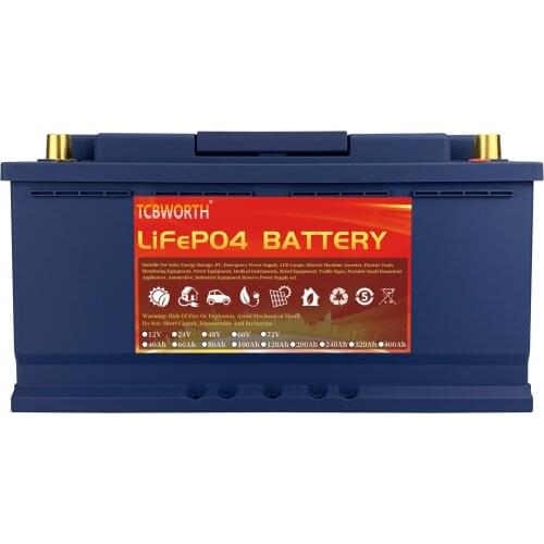 TCBWORTH 12V 120Ah NEW LiFePO4 1200Wh Lithium Iron For RV Campers Solar Golf Carts Marine Deep Lithium Iron Phosphate Battery