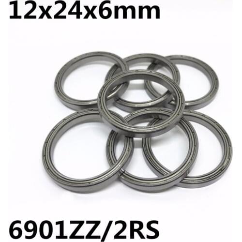 10PCS 6901ZZ 6901-2RS Thin wall ball bearings 12x24x6 mm Bearing steel High quality 6901 6901Z 6901RS