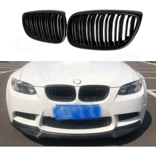 Carbon ABS Front Bumper Kidney Twin Fins Sport Racing Grill Grille for BMW E92 LCI E93 318i 320i 328i 335i Coupe 2 Door