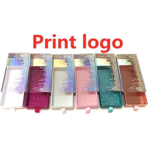 Pull box wholesale false eyelash packaging box lash boxes package custom logo faux cils 25mm mink lashes strip magnetic case