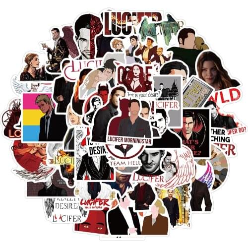 10/30/50PCS Lucifer Season Classic TV Show Stickers Travel Skateboard Suitcase Guitar Luggage Laptop Graffiti Sticker Decals
