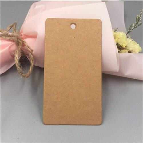 100Pcs/Lot Blank Simple Paper Cardboard Tags for Jewelry Boxes Clothes Tag Products Price Tags Instruction Hang Tags Customized