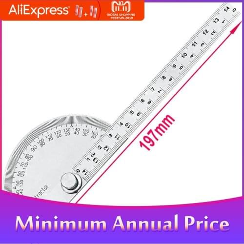 14CM Protractor Angle Gauge Stainless Steel 180 Semicircle Degree