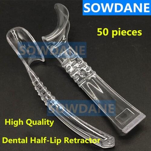 50pcs Dental Lip Cheek Retractor Mouth Opener Dentist Plastic Half Lip Retractor Mouth Gag Photograghic Instrument High Quality