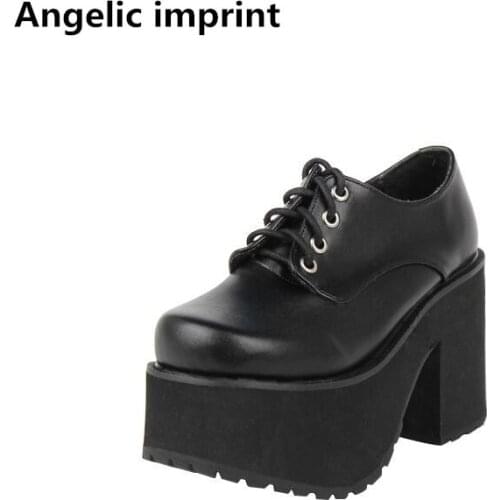 Angelic imprint handmade mori girl lolita shoes woman cosplay punk shoes lady high heels Pumps women princess dress shoes 33-47