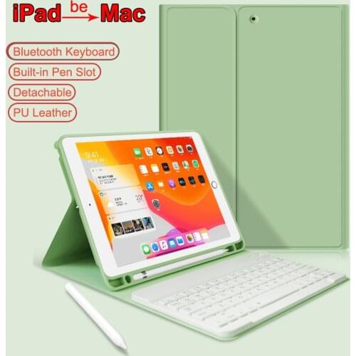 Case for iPad Pro 11 12.9 2020 9.7 10.2 2017 2018 Mini 4 5 6 7 Air 1 2 3 Pro10.5 Generation Bluetooth Keyboard PU Leather Cover