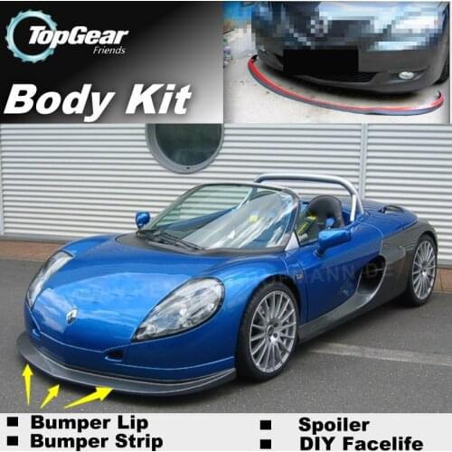 Bumper Lip Deflector Lips For Renault Sport Spider Front Spoiler Skirt For TopGear Fans to Car Tuning / Body Kit / Strip