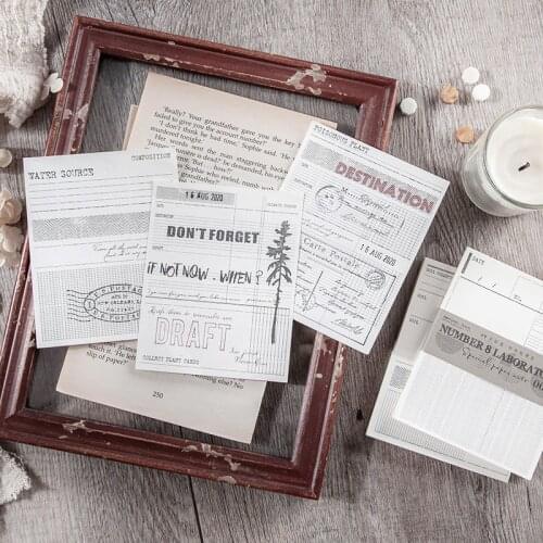 30 Pcs No. 8 Laboratory Series Grid Schedules Tearable Memo Pad Diary Stationary Flakes Scrapbook Decorative Sticky Notes