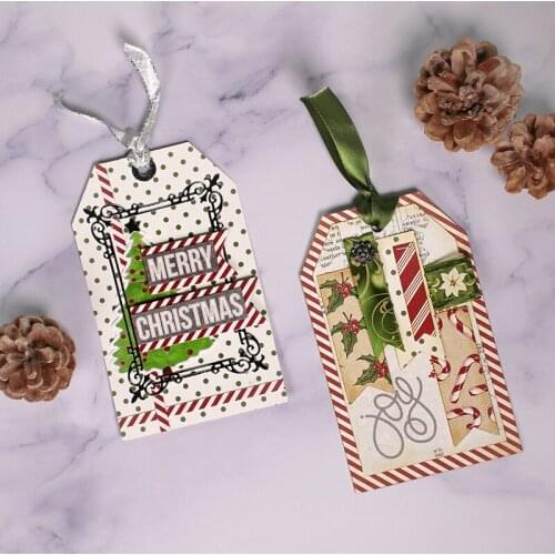 JMCRAFT 2021 Label Border #2 Metal Cutting Dies DIY Scrapbook Handmade Paper Craft Metal Steel Template Dies