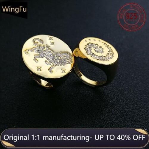 S925 sterling silver gold inlaid zircon thread animal pattern women fashion ring luxury brand Monaco jewelry gift