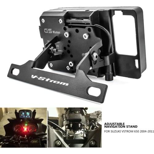 Windscren Bracket Mount Smartphone GPS Holder Navigation bracket For Suzuki V-Strom 650 2004 - 2011 2010 2009 2008 2007 Vstrom