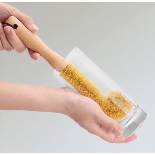Coconut fiber Brown Brush Kitchen Cleaning Brush Natural Coir Brush hemp fiber non-stick skillet brush dish washing cup pot