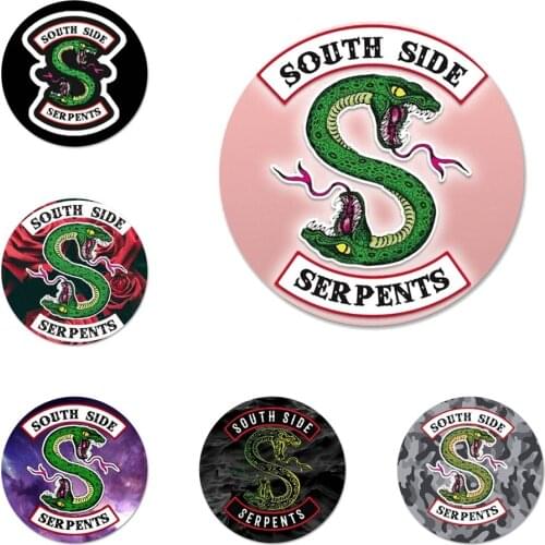 Riverdale South Side Serpents logo Icons Pins Badge Decoration Brooches Metal Badges For Clothes Backpack Decoration